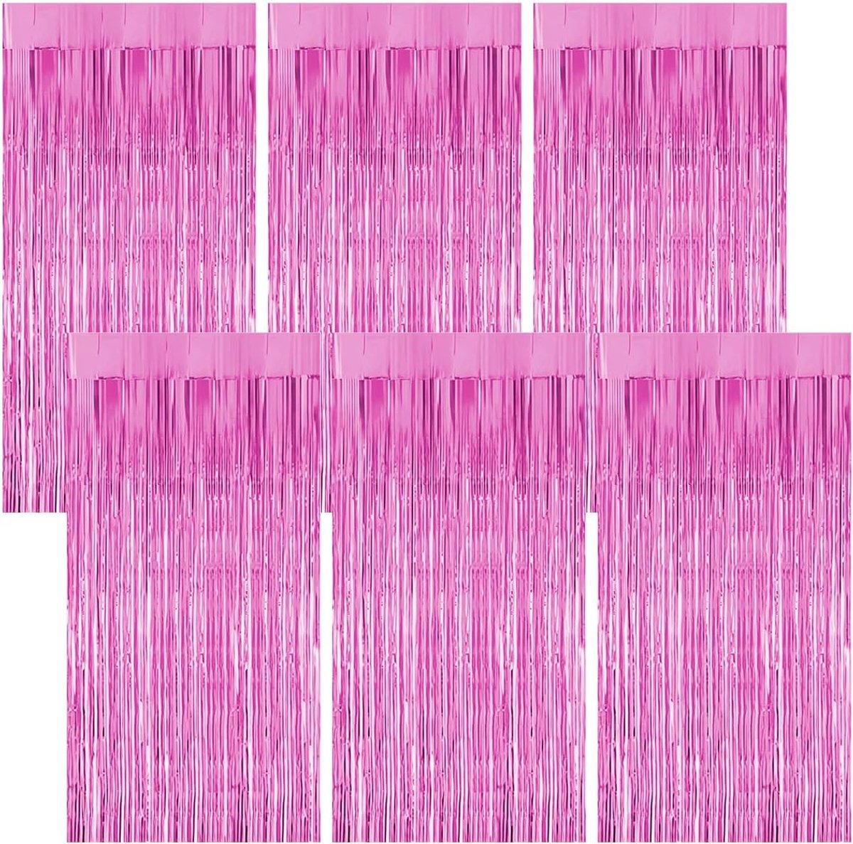 Lametta Curtain Pink 1m x 2m - Glitter Lametta - Elegante decoratie - Ideaal voor feestversiering - SnelShoppen