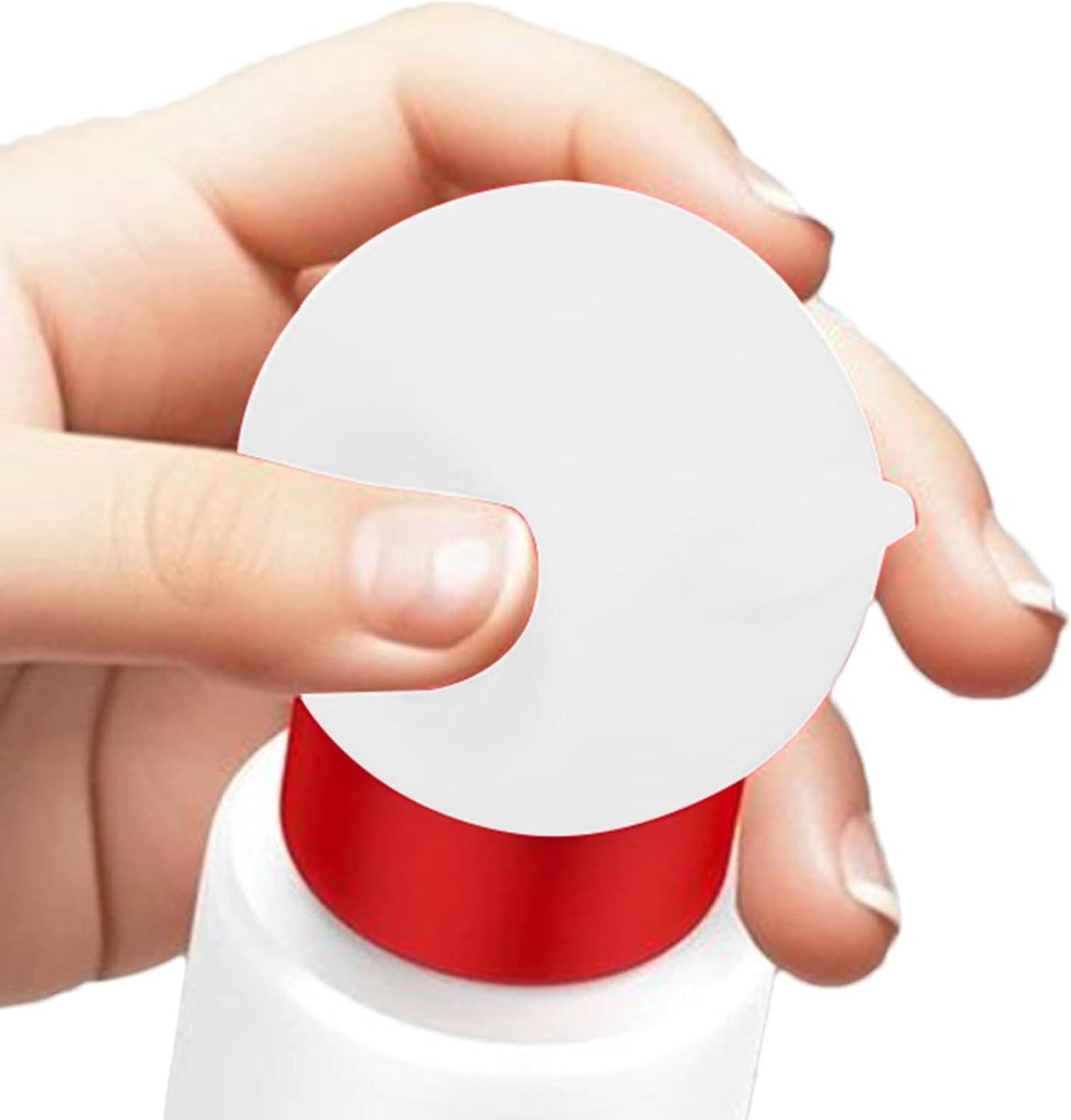 Pomp Tandpasta Knijper - Doseerhulp Tube - Hygiënisch Gebruik - Zelfsluitend Deksel - Compact Ontwerp - Wit
