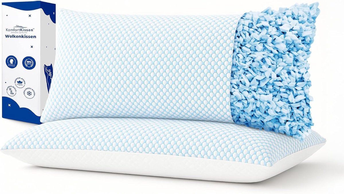 Slaapkussen 40x80 cm - Ergonomisch Memory Foam - Koelende Gel - Ontspanning voor rug-, zij- en buikslapers - SnelShoppen