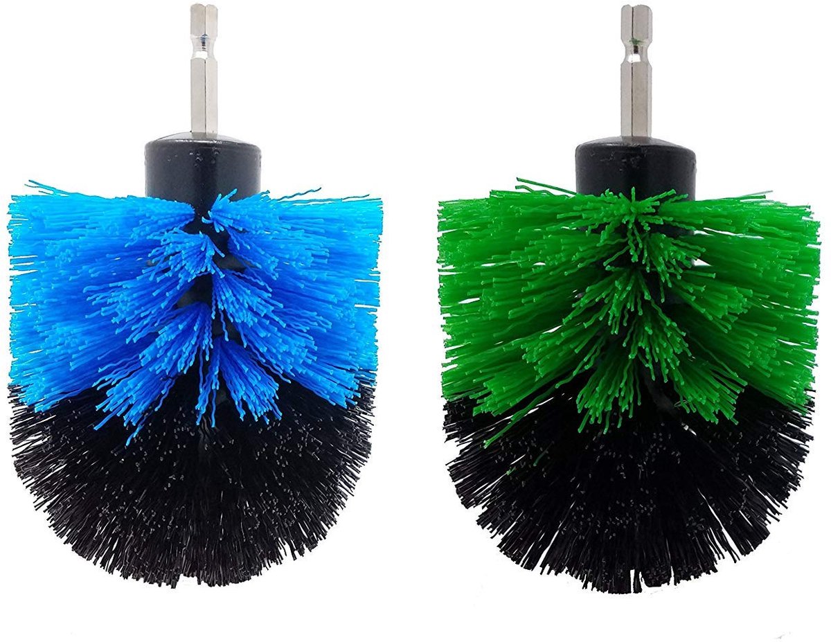 2-pack cone drill powered brush attachment for cleaning bathrooms, kitchens, showers, grouting, automatic detailing - ShopVlot
