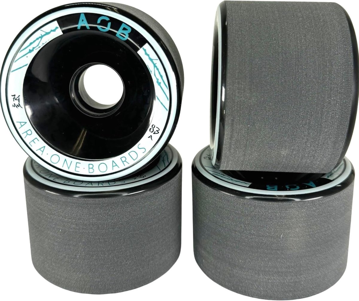 SnelShoppen - AOB Premium Longboard/Cruiser Wielen Set 4 Stuks 70x42mm 78A Zwart - Hoogwaardige Vervangingswielen voor Soepel Rijden