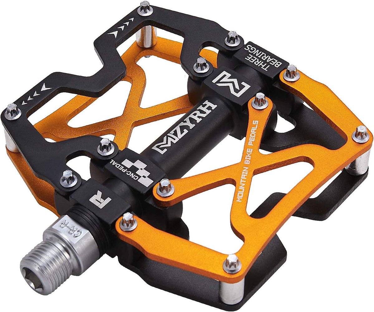 SnelShoppen - Mountainbike-pedalen, ultrasterke kleurrijke CNC-aluminiumlegering, machinaal bewerkt, 9/16 inch, waterdicht, anti-stof, 3 lagers voor M