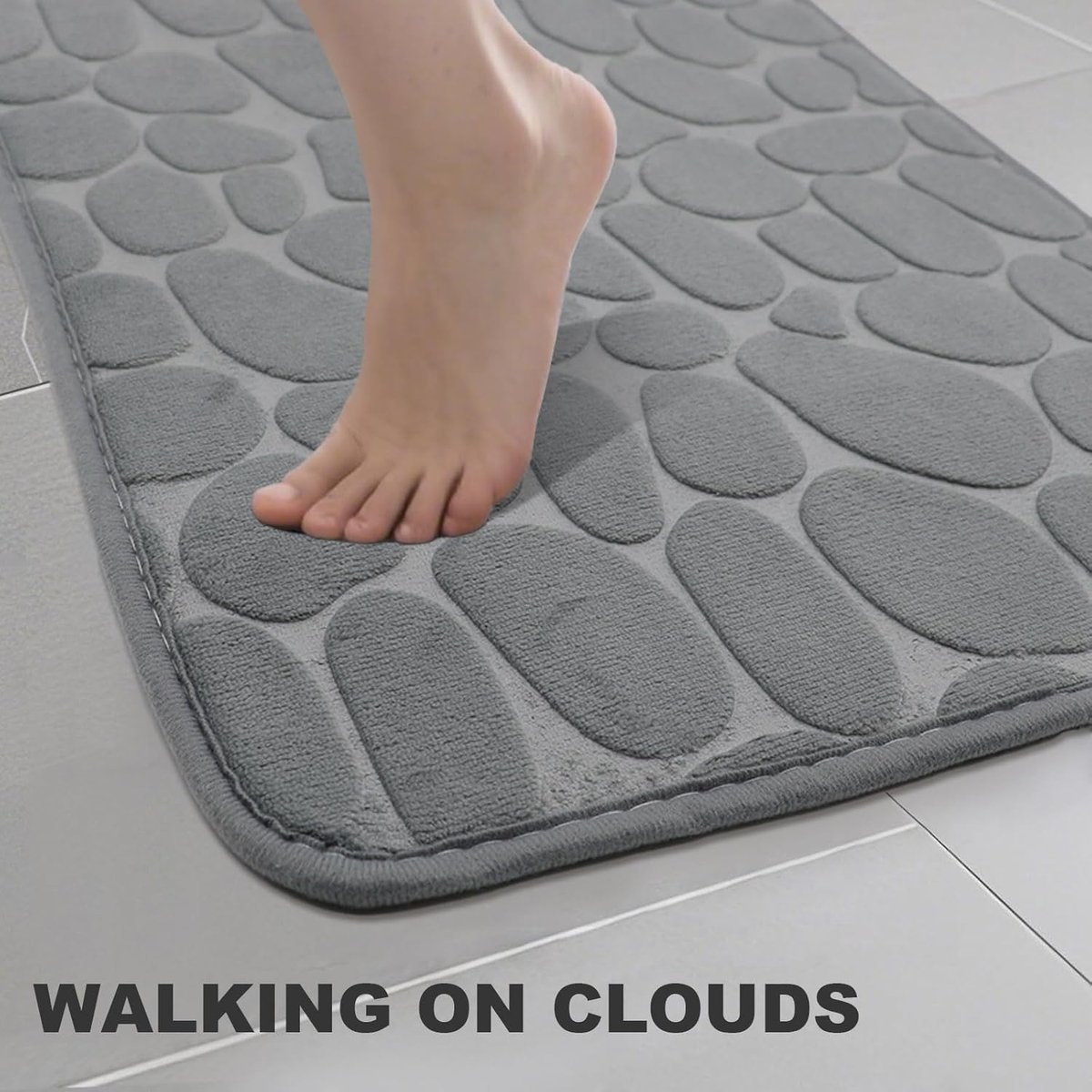 SnelShoppen - 5-delige Badkamer Mat Set - Wasbare Badmatten, Antislip en Sneldrogend, Absorberende Badkamermatten voor Bad, Douche, Navy Blauw