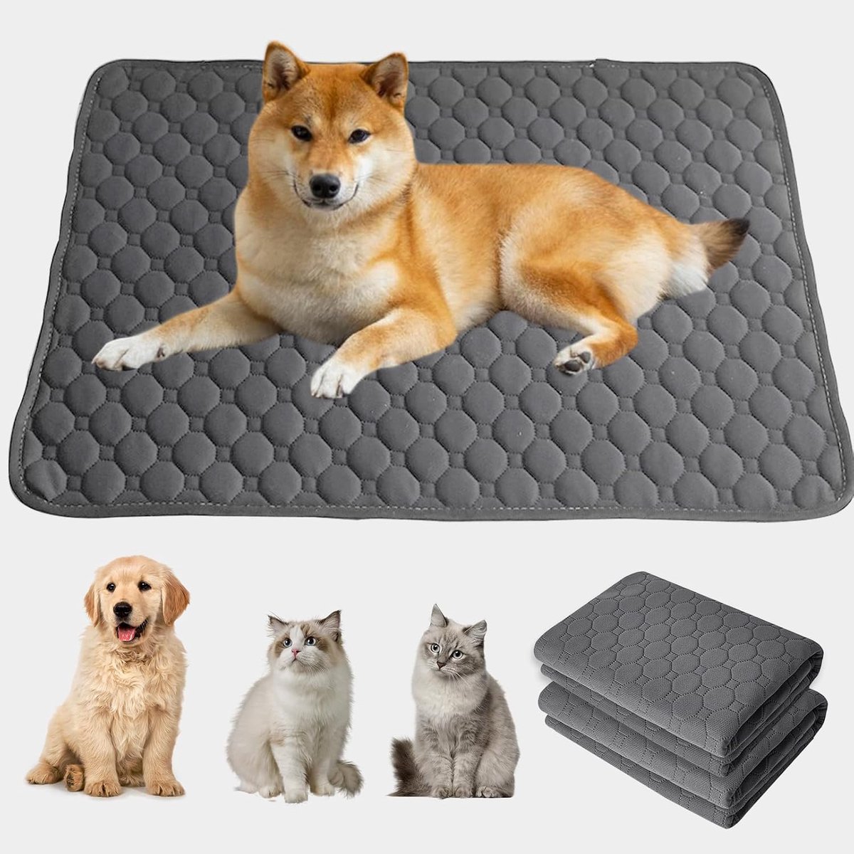 Puppy cage mat 100x70cm - wasbare en herbruikbare mat - hygiënisch voor puppy's en kleine dieren - SnelShoppen