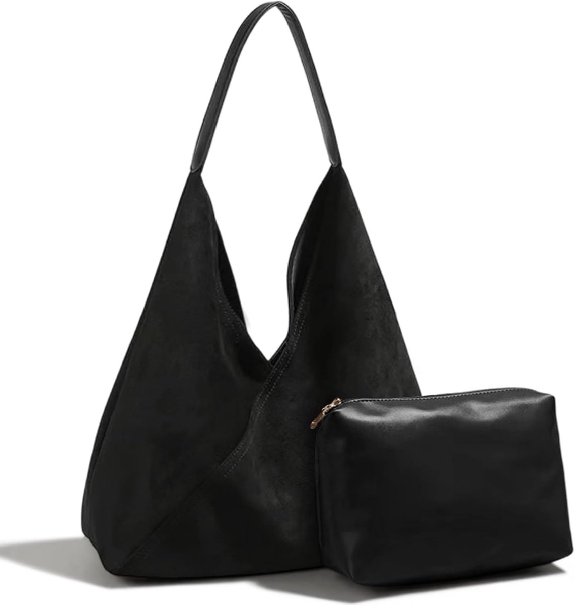 Schoudertas Medium - Suède Look - Elegant Shopper - Perfect voor Werk - SnelShoppen