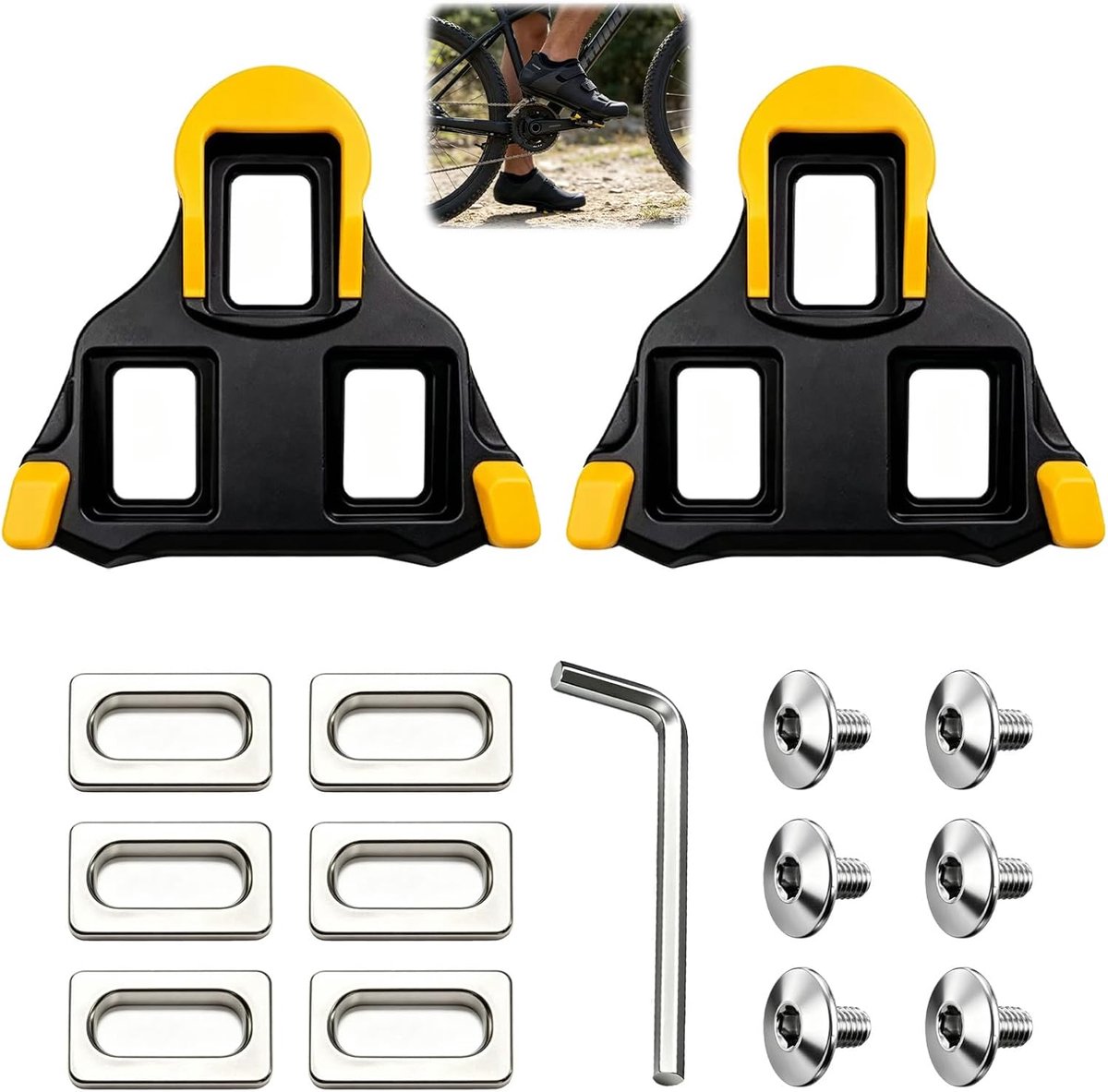 Racefietspedalen antislip - superlicht nylon kunststof - voor MTB en fietsen - verbeterde wrijving - ShopVlot