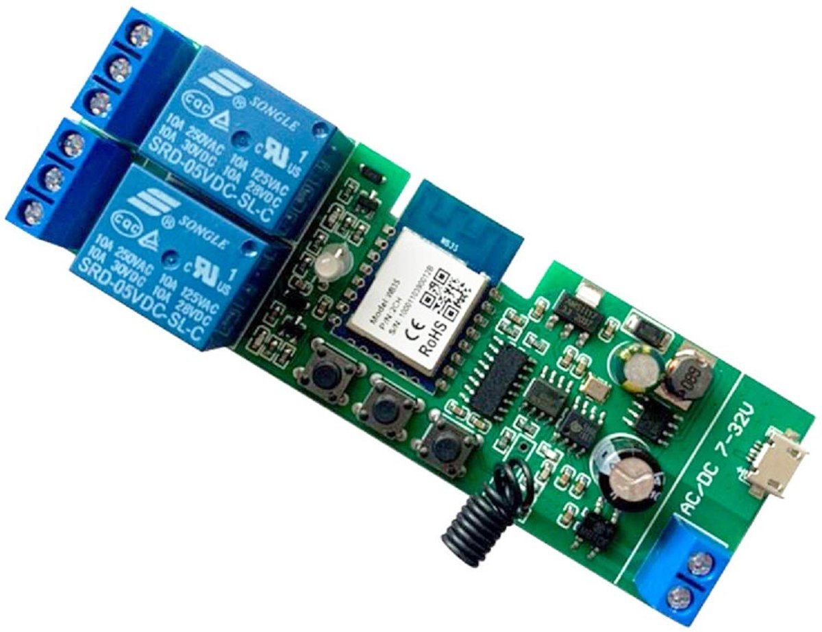2CH WiFi RF Draadloze Schakelaar - Inschakelmodus - App Besturing voor Slimme Garagedeur - ShopVlot