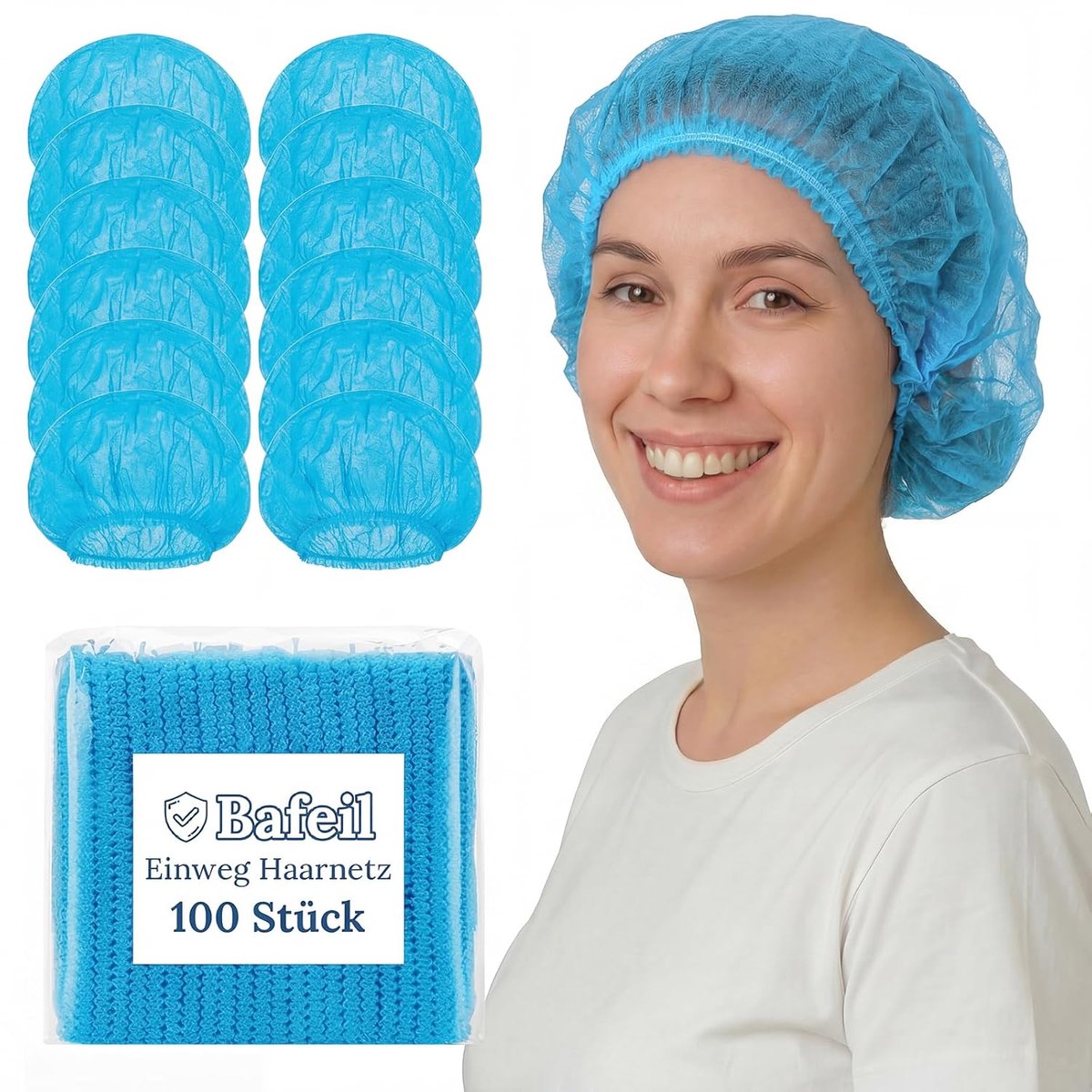 Haarnet Wegwerp 52 cm - Hygiënisch Hoofddeksel - Geschikt voor Elke Hoofdmaat - Ideaal voor de Keuken - ShopVlot