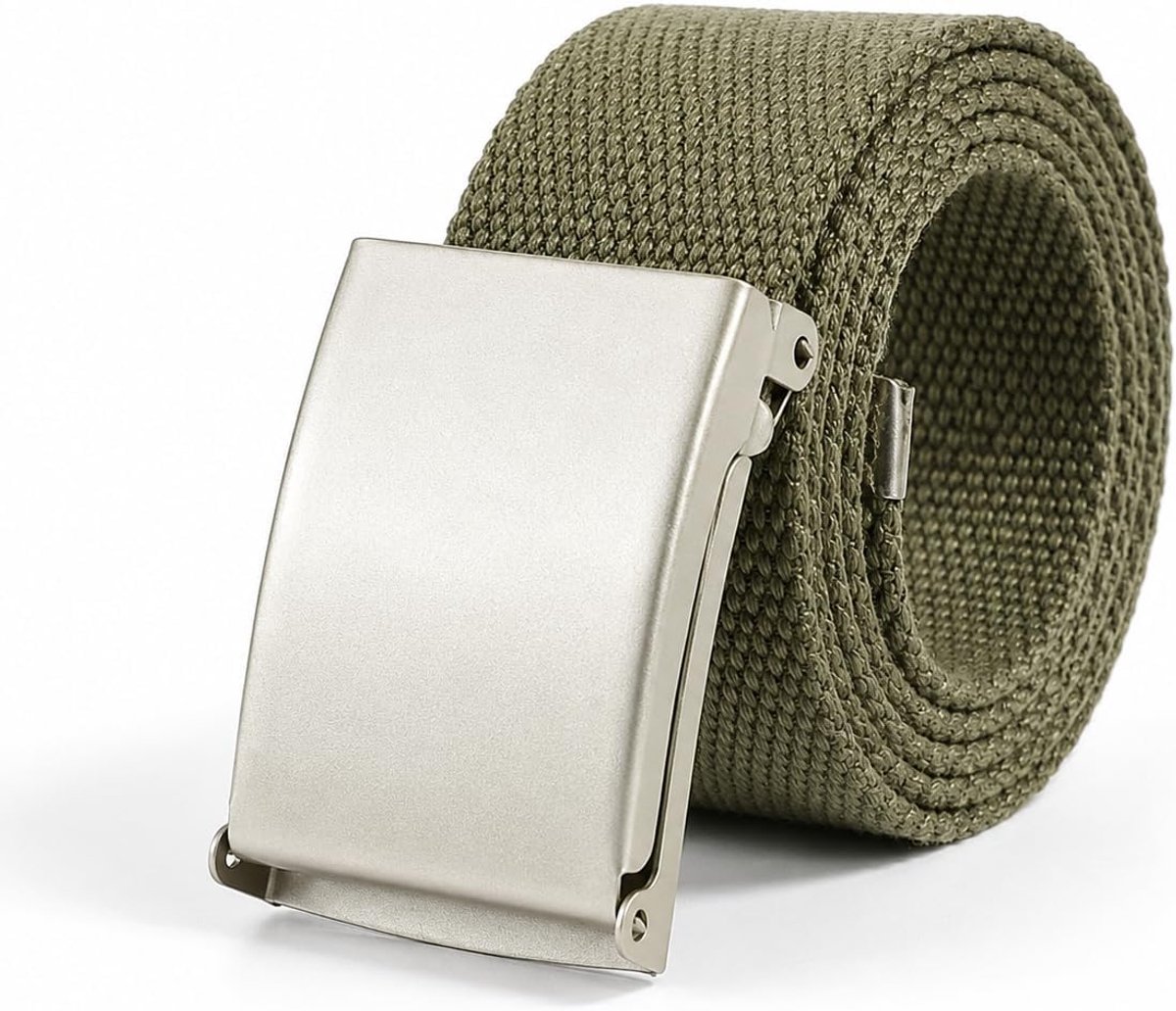 Belt voor mannen en vrouwen - 130 cm lang - canvas stof - zonder gaten, eindeloos verstelbaar - ShopVlot
