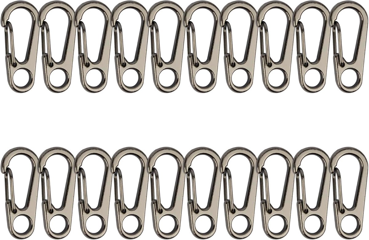 Mini carabiner haak 3.2 cm - aluminium - multifunctioneel - ideaal voor sleutels - ShopVlot