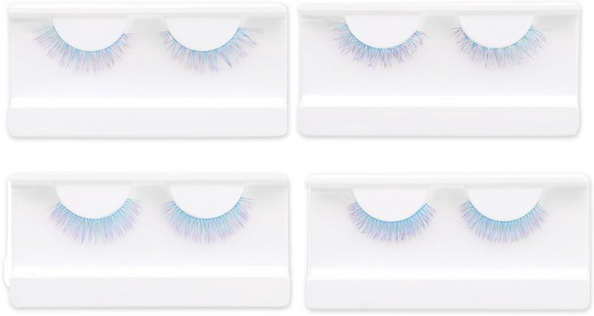 Valse wimpers 4 paar - Kleurrijk en lang - DIY wimperextensions - Perfect voor carnaval en feestjes - ShopVlot