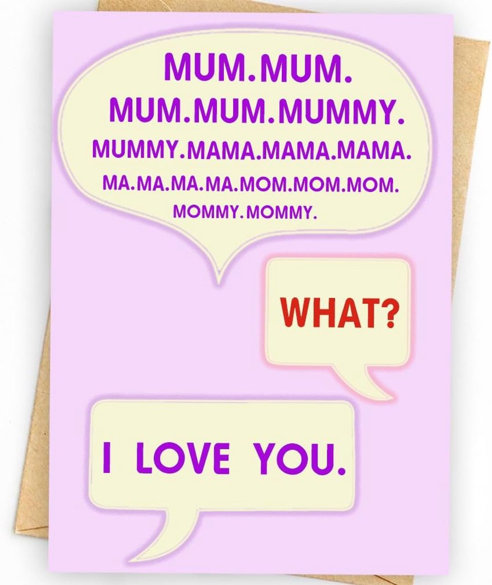 Moederdagkaart 15 cm - premium papier - I love you - persoonlijke boodschap voor mama - ShopVlot