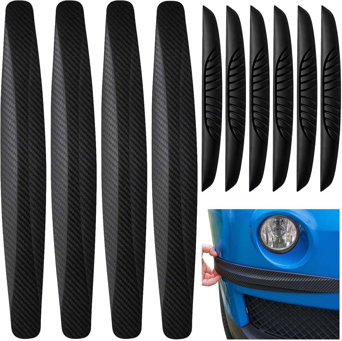 Deurrubber beschermers 10 stuks - zwarte rubberen stickers - bescherming voor autodeuren - voorkomt schade - ShopVlot