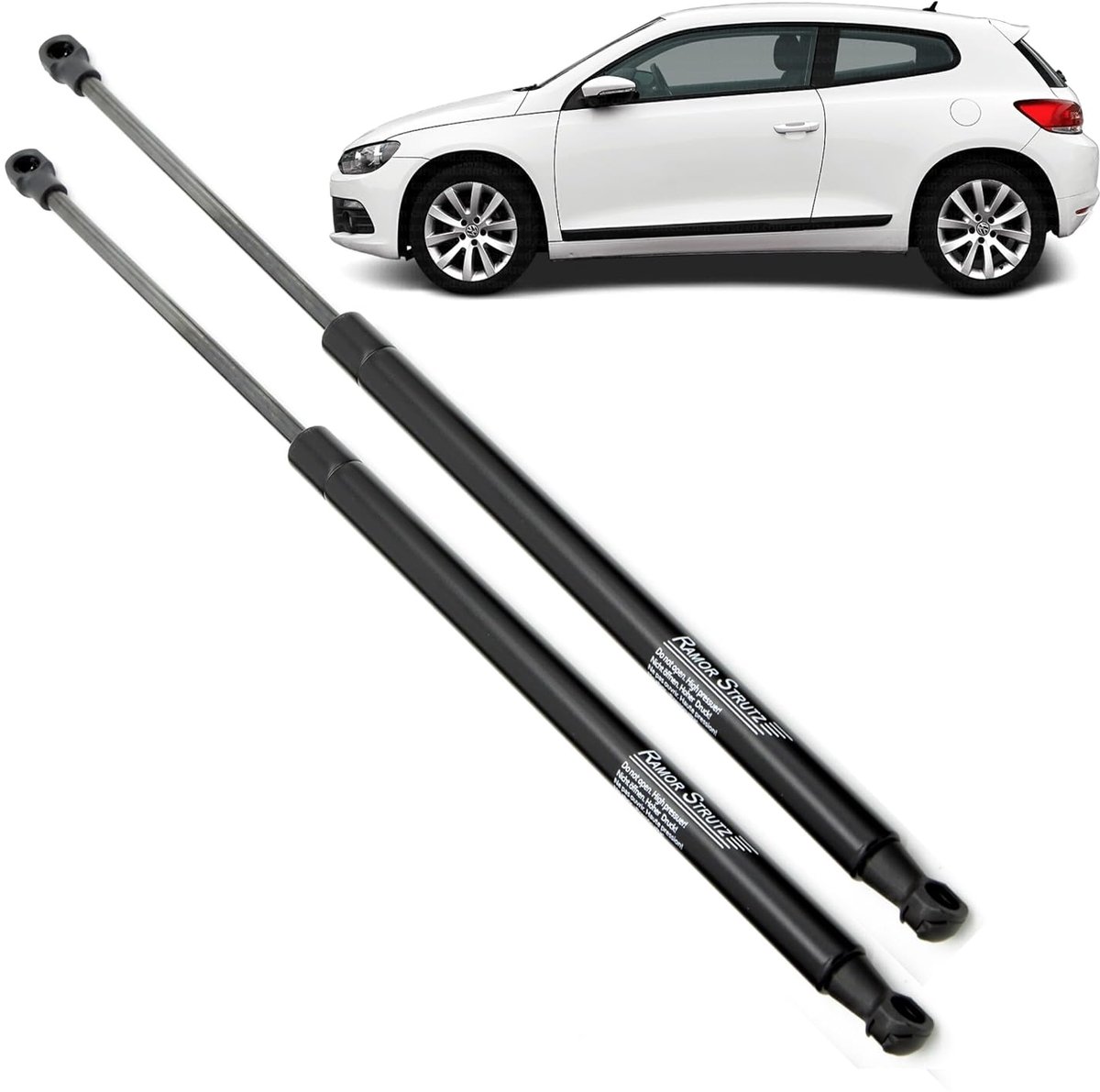 Gasveren achterklep 2x - 459 mm lengte - 320N kracht - vervangset voor VW Scirocco Mk3 - ShopVlot