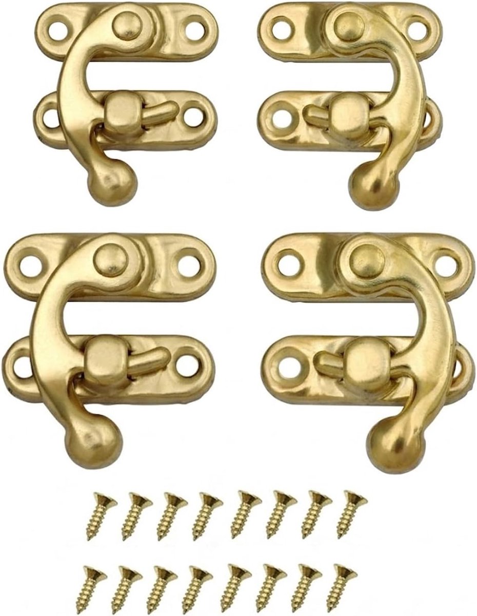 Hoornrepen met haken 4 stuks - antiek brons - retro design - ideaal voor juweliers en restauratie - ShopVlot