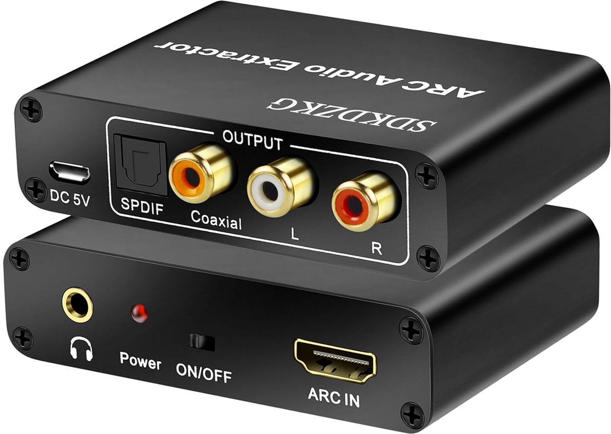 HDMI ARC Audio Extractor - Converter Adapter met Optical, Coaxial en 3.5mm - Ideaal voor Soundbar en Home Theater - ShopVlot