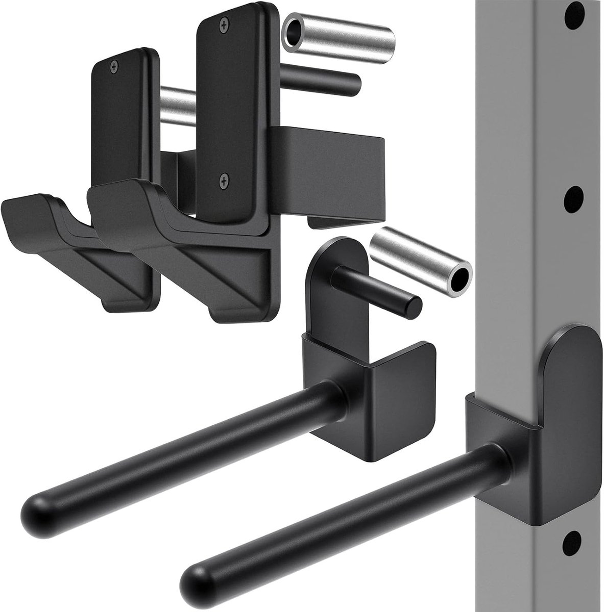 J-Hooks voor squat/power rack - 2" x 2" met 5/8" of 1" gat - zware halterhouder - verbeter je krachttraining - ShopVlot