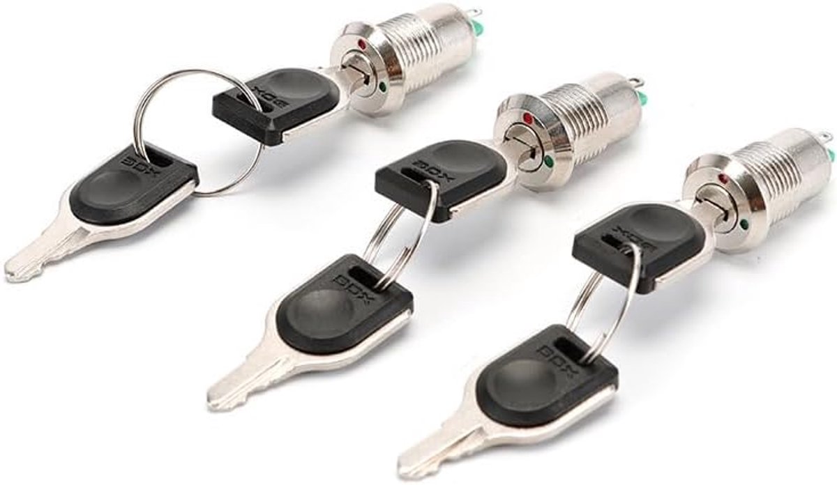 Elektronisch slot 12 mm - met 2 sleutels - voor speelgoedtelefoons en kleine apparaten - ShopVlot