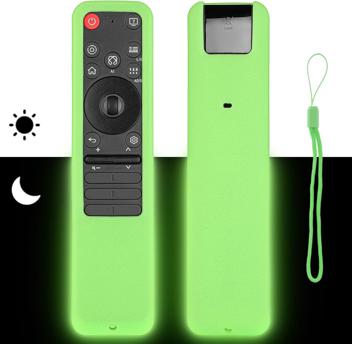 Silicone beschermhoes voor LG MR25GA TV afstandsbediening - Neon groen - Schokbestendig - ShopVlot