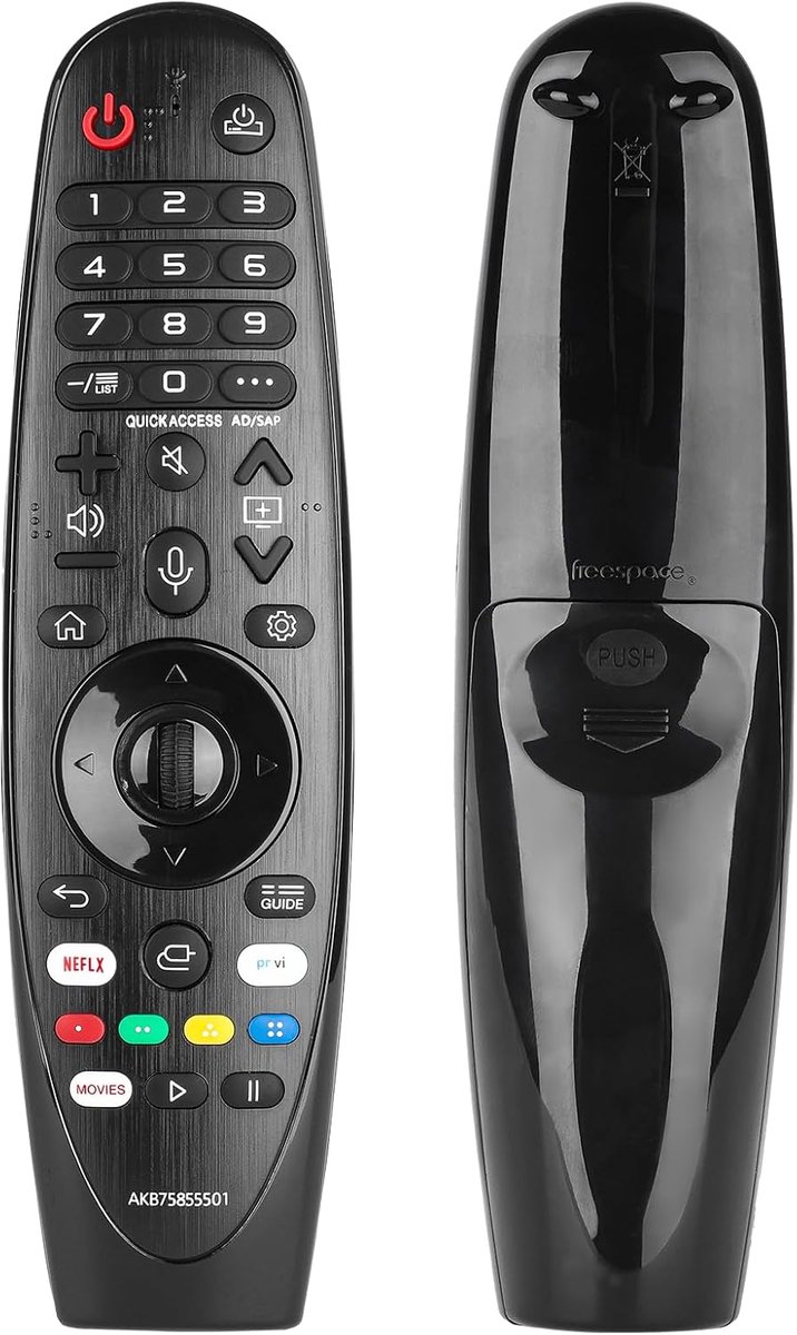 Afstandsbediening AKB75855501 - vervanging voor LG LCD LED OLED TV - IR compatibel - eenvoudig te gebruiken - ShopVlot