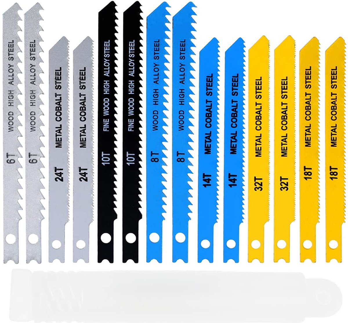 Jigsaw blades set 14-delig - U-shank - voor hout en metaal - optimale snijprestaties - ShopVlot