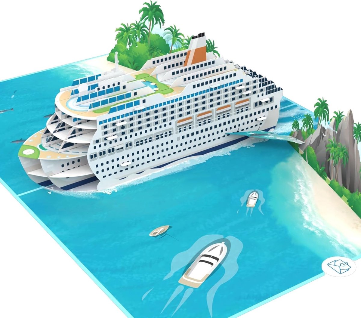 Pop-Up kaart - Cruise schip - 3D verrassing - Unieke verjaardagsgroet - ShopVlot