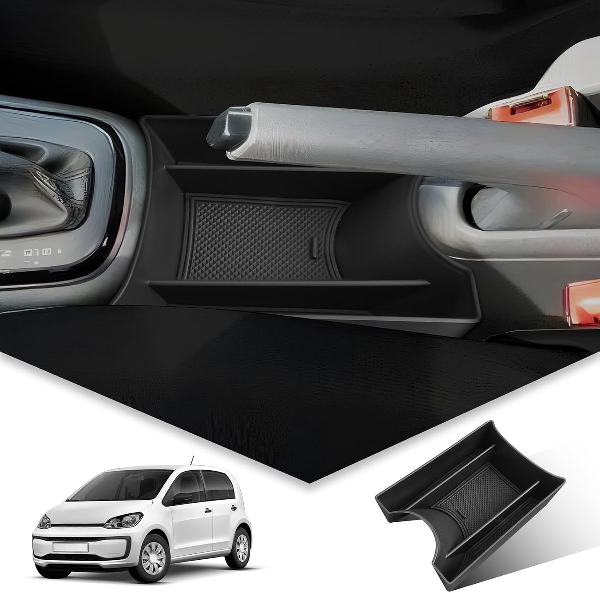 Opbergbak centerconsole - 21 liter - Hoogwaardige ABS kunststof - Organiseer je VW UP GTI/Seat Mii/Skoda Citigo - ShopVlot
