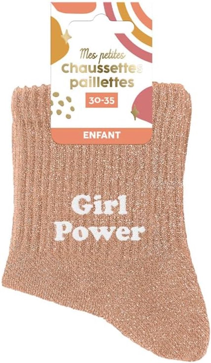 Glittersokken Meisjes 6-10 Jaar - Multicolor - Girl Power - Voor een sprankelende look - ShopVlot