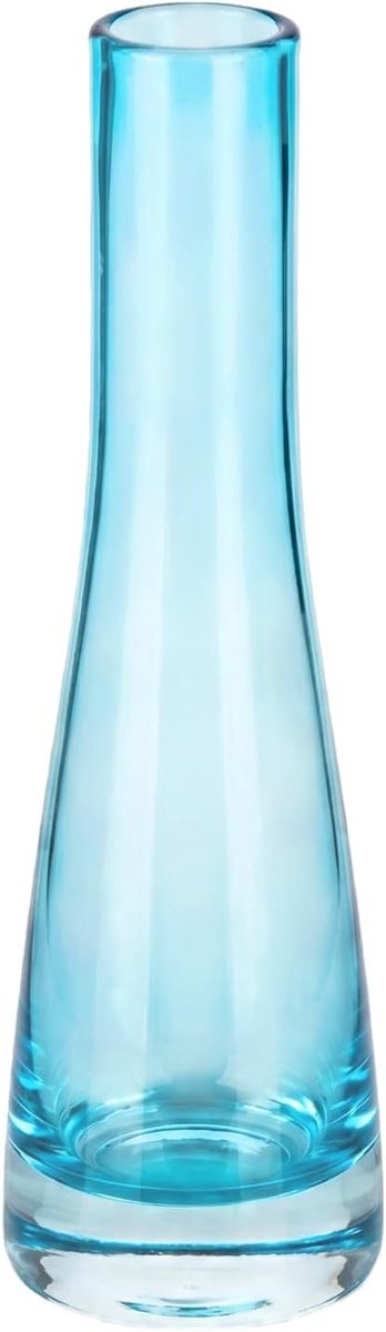 Bloemenvase klein - handgeblazen glas - unieke taillevorm - perfect voor een enkele bloem - SnelShoppen