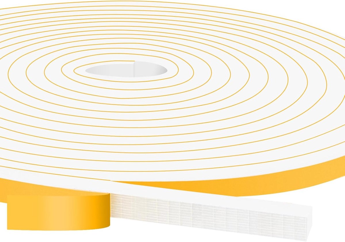 Deurdichting Zelfklevend 10 mm x 6 mm - Geluidisolatie Waterdicht Schuim - Energiebesparing voor Deuren en Ramen - SnelShoppen
