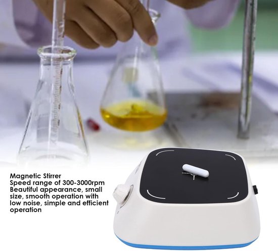Magneetroerder - Magnetische mixer - Vloeistoffen mengen - Stille en soepele werking - 3000 ml - Wit — afbeelding 4