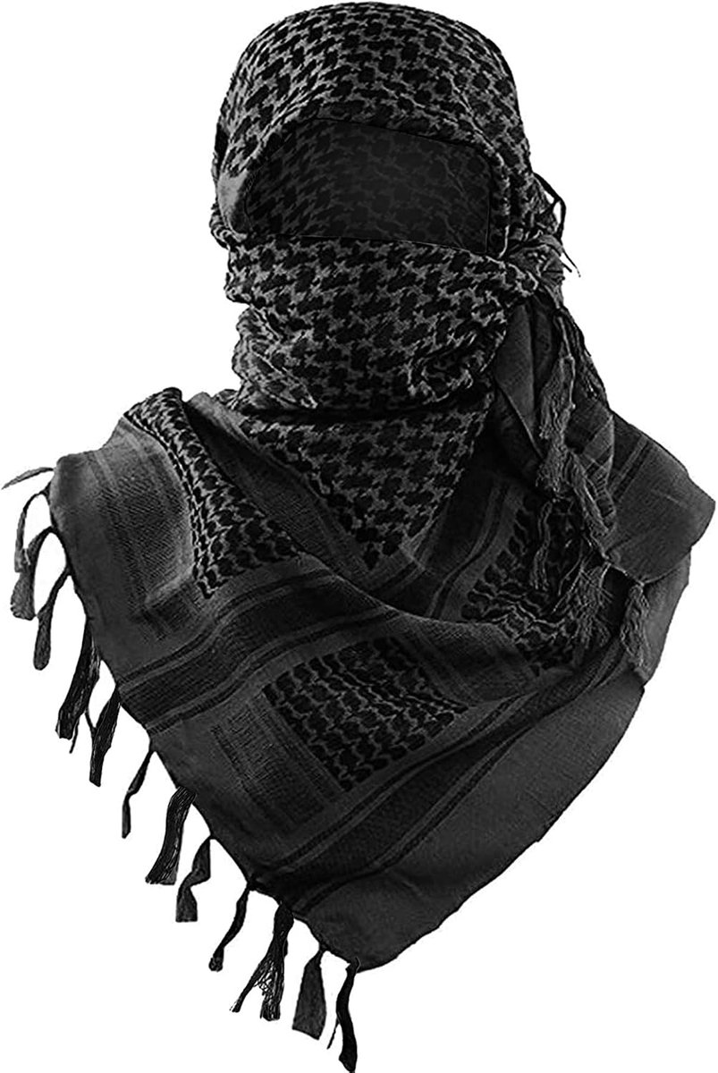 Tactische Shemagh Scarf - 100% Katoen - Keffiyeh Wrap - Bescherming tegen zon en stof - SnelShoppen