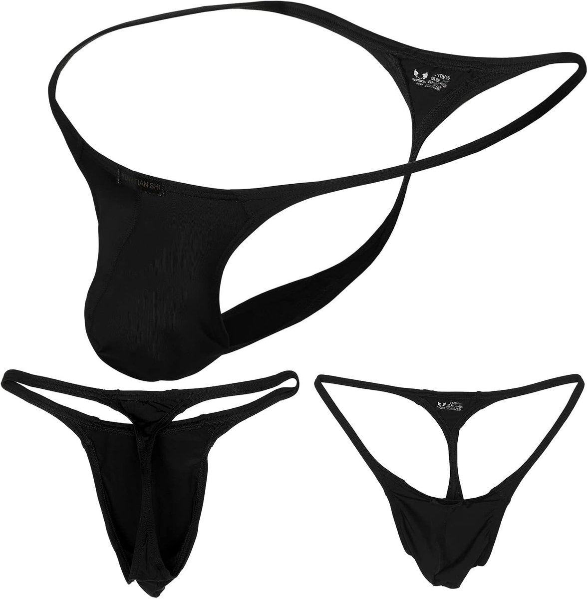 Tanga voor mannen zwart - laag model - lichtgewicht - comfortabele pasvorm - SnelShoppen