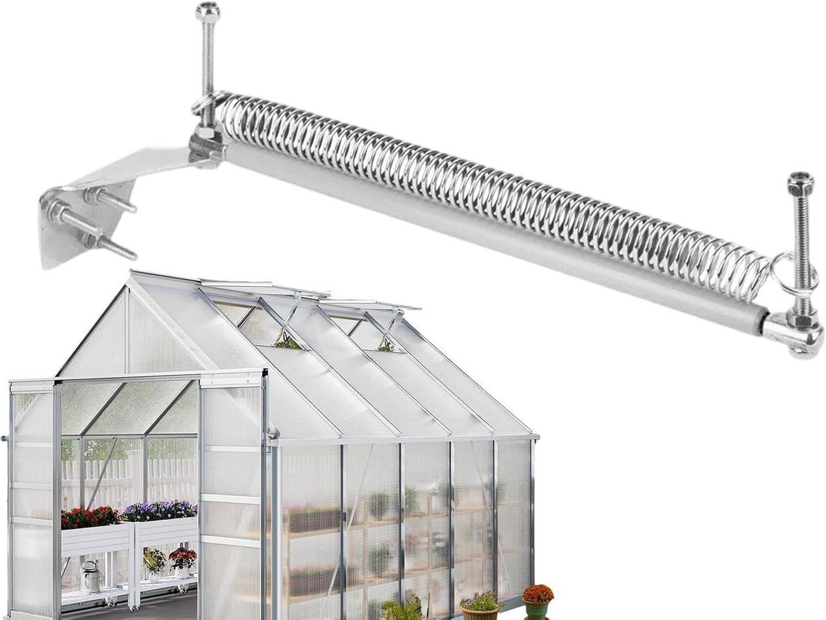 Automatische Vensteropener - Ventilatie Raamopener - Klimaatregeling Kas - Temperatuurgestuurd Mechanisch - 31 x 5 x 2 cm - Zilver