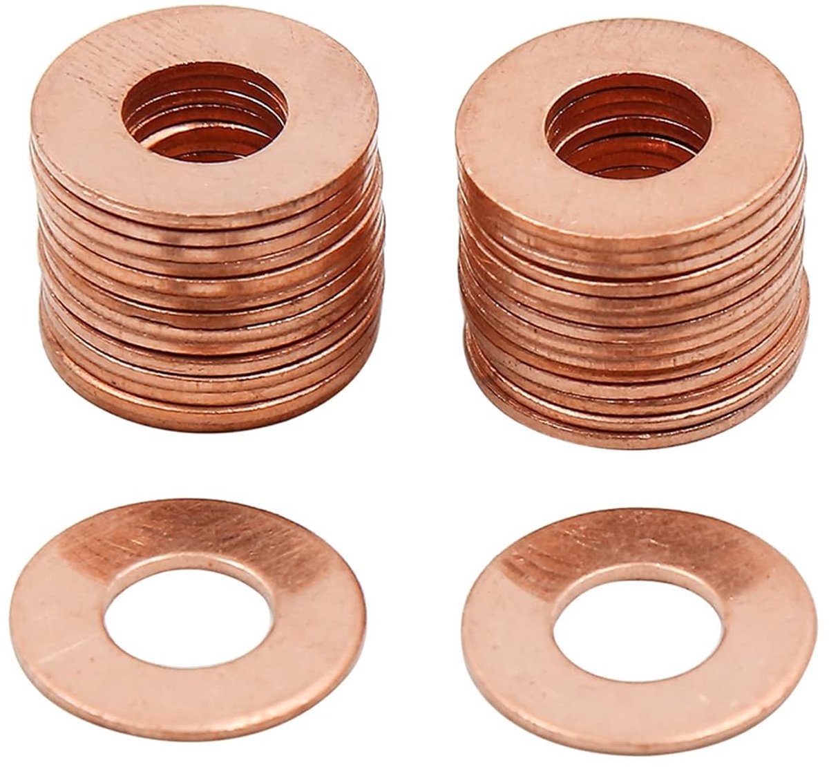 Map 30 stuks 8 mm binnendiameter sluitring koper afdichtring auto