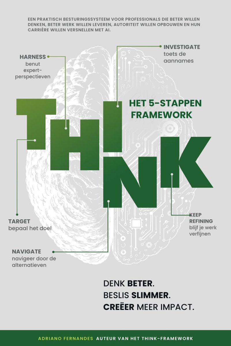 THINK: Het 5-Stappen Framework: Een praktisch systeem om beter te denken, slimmere beslissingen te nemen, beter werk te leveren, autoriteit op te bouwen en je carrière te versnellen met AI