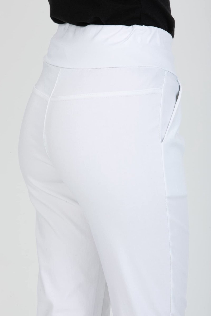Capribroek XXL - Wit - Stretch - Perfect voor warme dagen - SnelShoppen