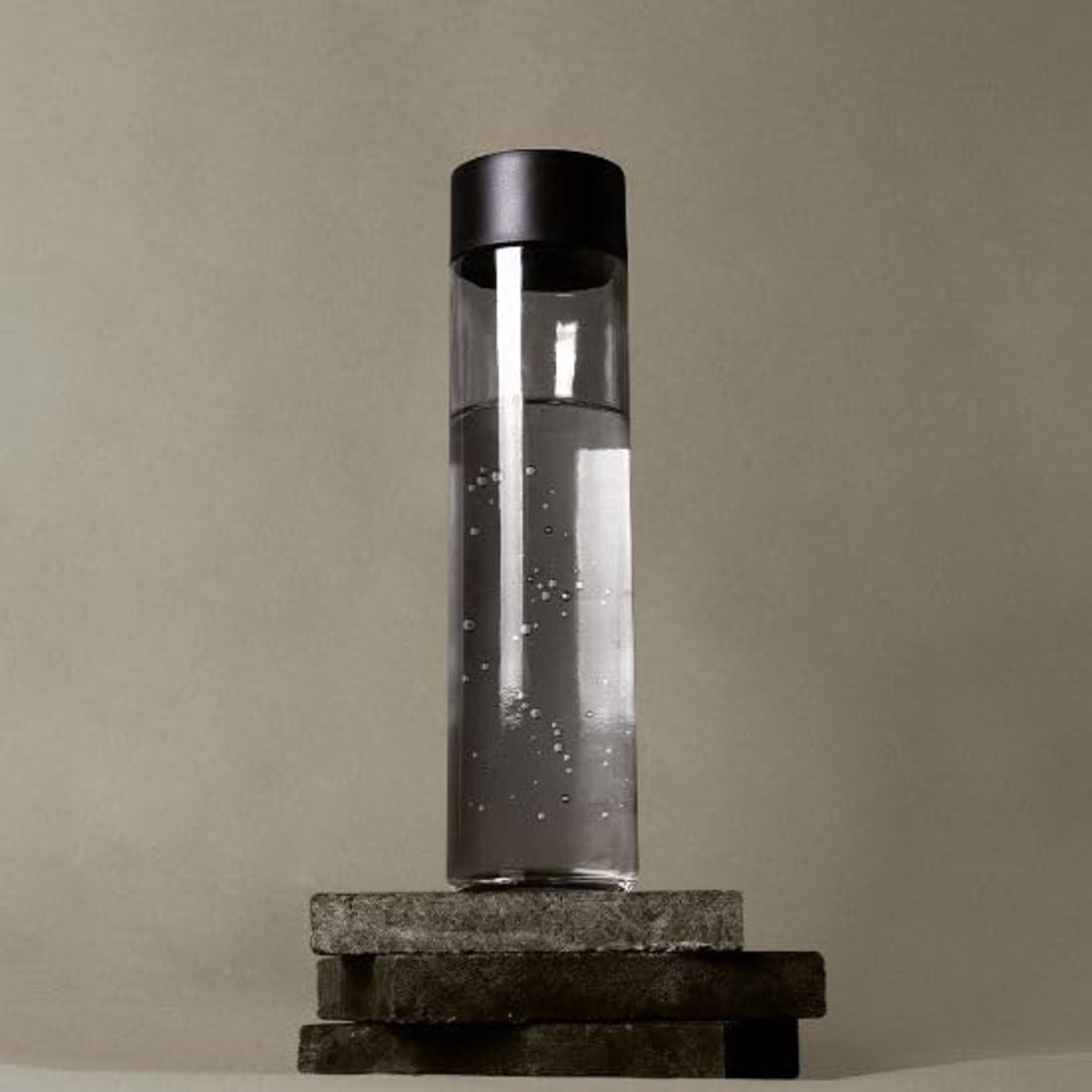 Glazen fles 750 ml - gerecycled kunststof - transparant - ideaal voor levensmiddelen - SnelShoppen