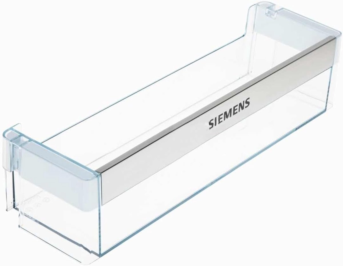 Flessenrek koelkast 440 x 100 x 120 mm - transparant en roestvrij - vervanging voor koelkastdeur - SnelShoppen