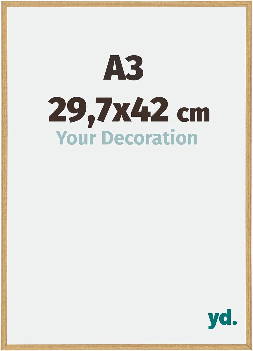 Fotolijst A3 29.7x42cm - Kunststof met acrylglas - UV-bestendig en antireflectie - Perfect voor wanddecoratie - SnelShoppen