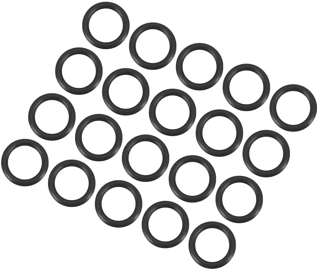 14 mm x 10 mm x 2 mm nitril rubberen afdichtingen x 20 stuks ronde afdichting voor waterkraan loodgieterswerk reparatie afdichting verbinding [zwart]