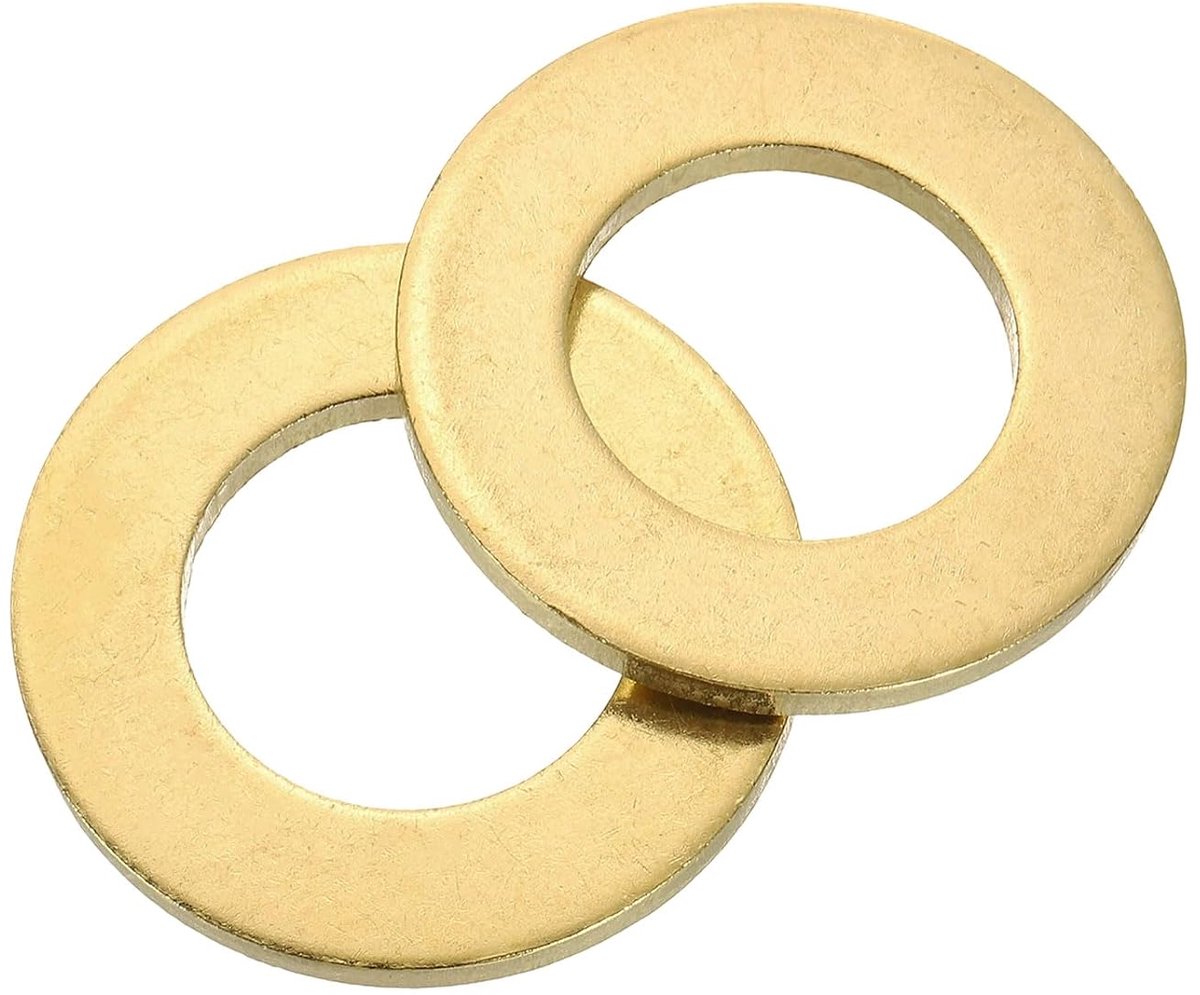 Set van 6 stuks sluitringen, M20 x 36mm x 3mm messing ring bijlagschijven assortiment, platte beveiligingsschijven afdichtingsring metalen schijven voor schroeven bouten moeren
