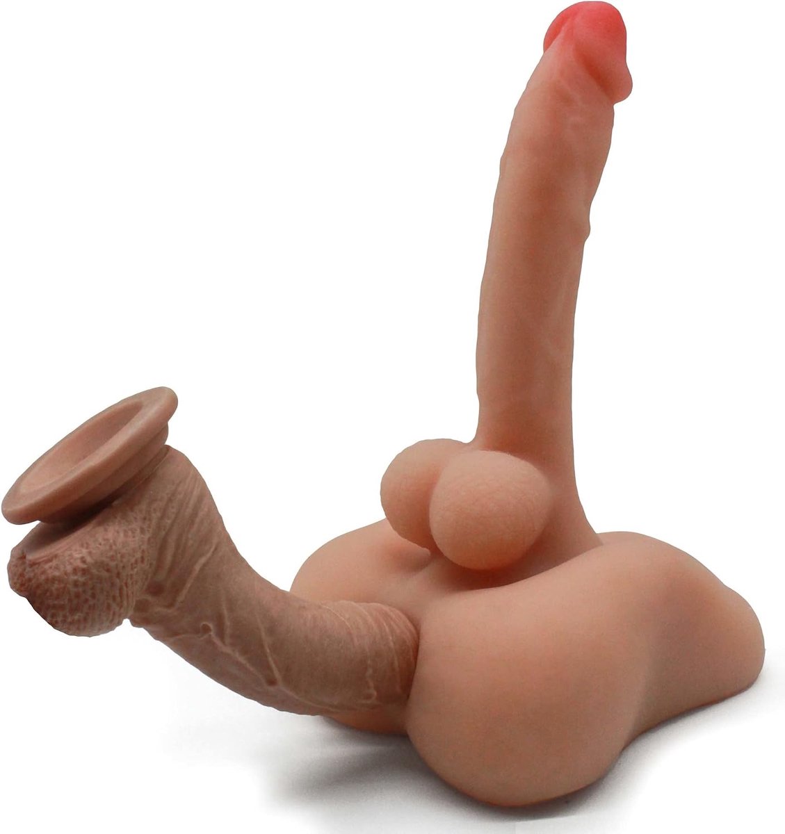 Masturbator met flexibele dildo 18 cm - anus - discreet verpakt - voor solo of duo gebruik - SnelShoppen