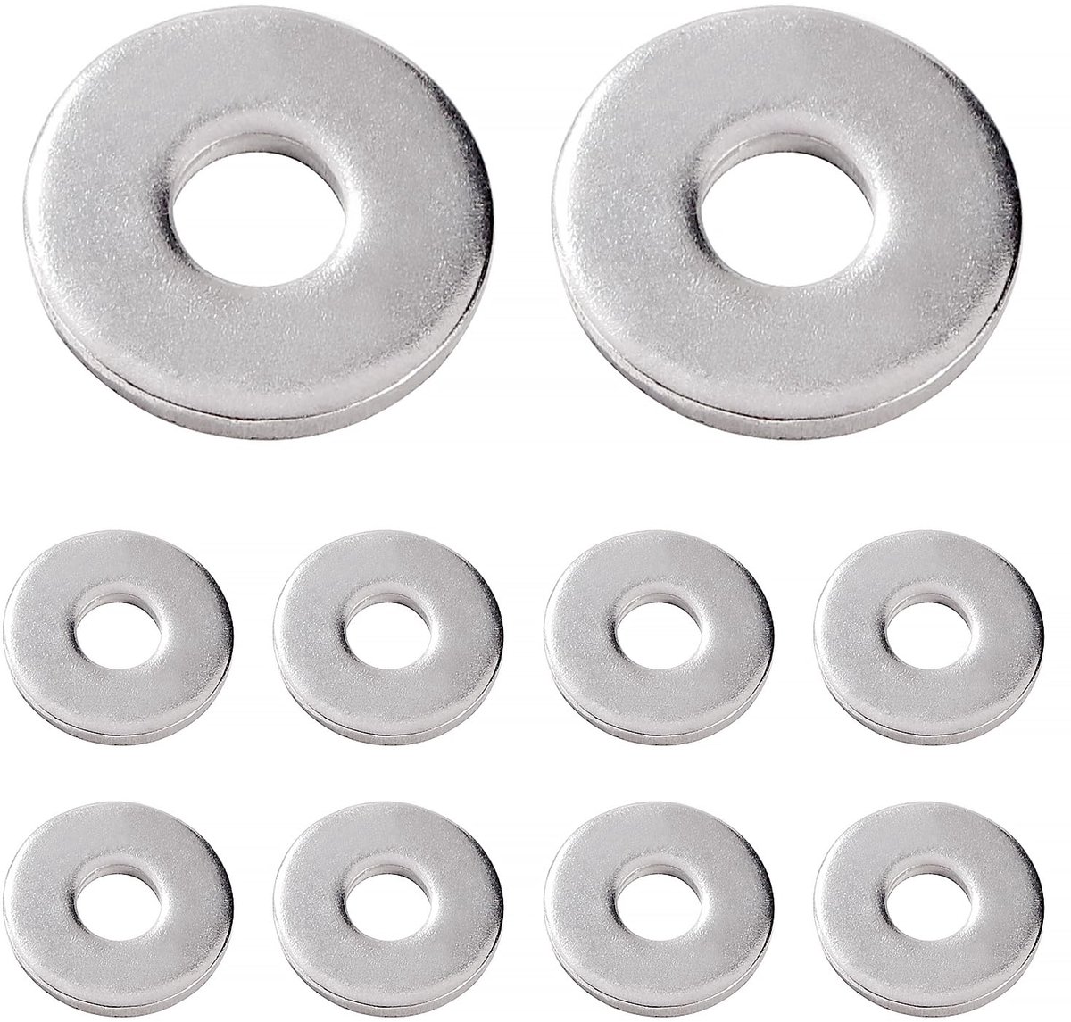 Platte Reparatiering, 304 Roestvrijstalen Ring, Platte Penny Ringen voor Schroeven en Bouten