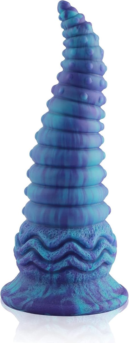 Dildo 24cm - Glijmiddel geschikt - Glow in the dark - Uniek design - SnelShoppen