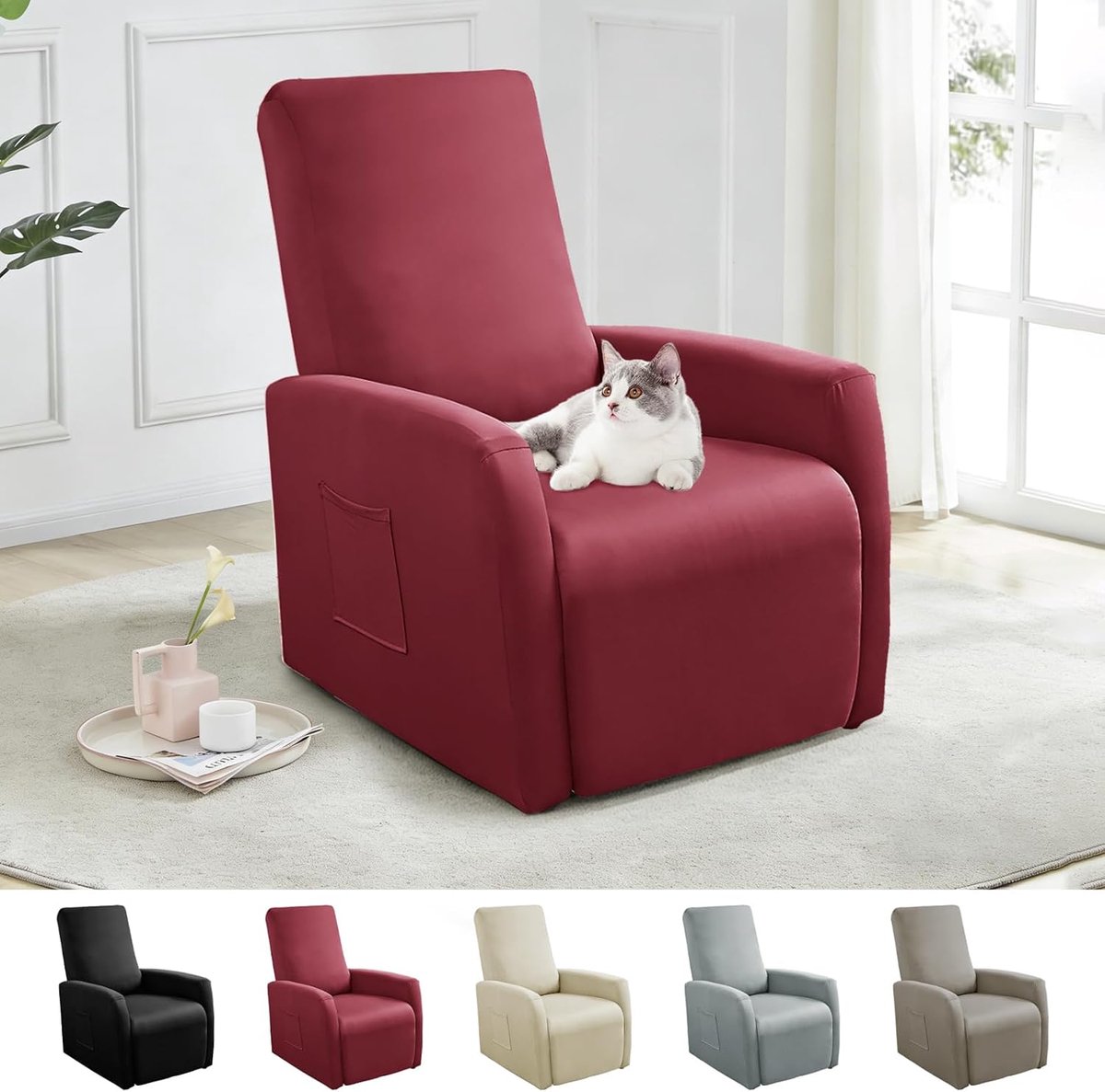 Recliner Stoelhoes Waterproof - Stretch materiaal - Inclusief zijzakken - Volledige bescherming - ShopVlot