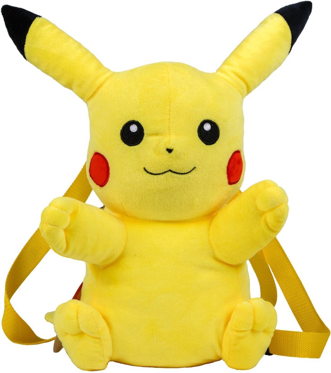 Pokemon Rugtas - PIKACHU - 36 cm - Pokemon Pluche Tas - Rugzak Voor Kinderen - Originele Pokemon Tas - 3D Rugtas Voor Kids - Voor Jongens En Meisjes - Verander Van Tas Naar Knuffel