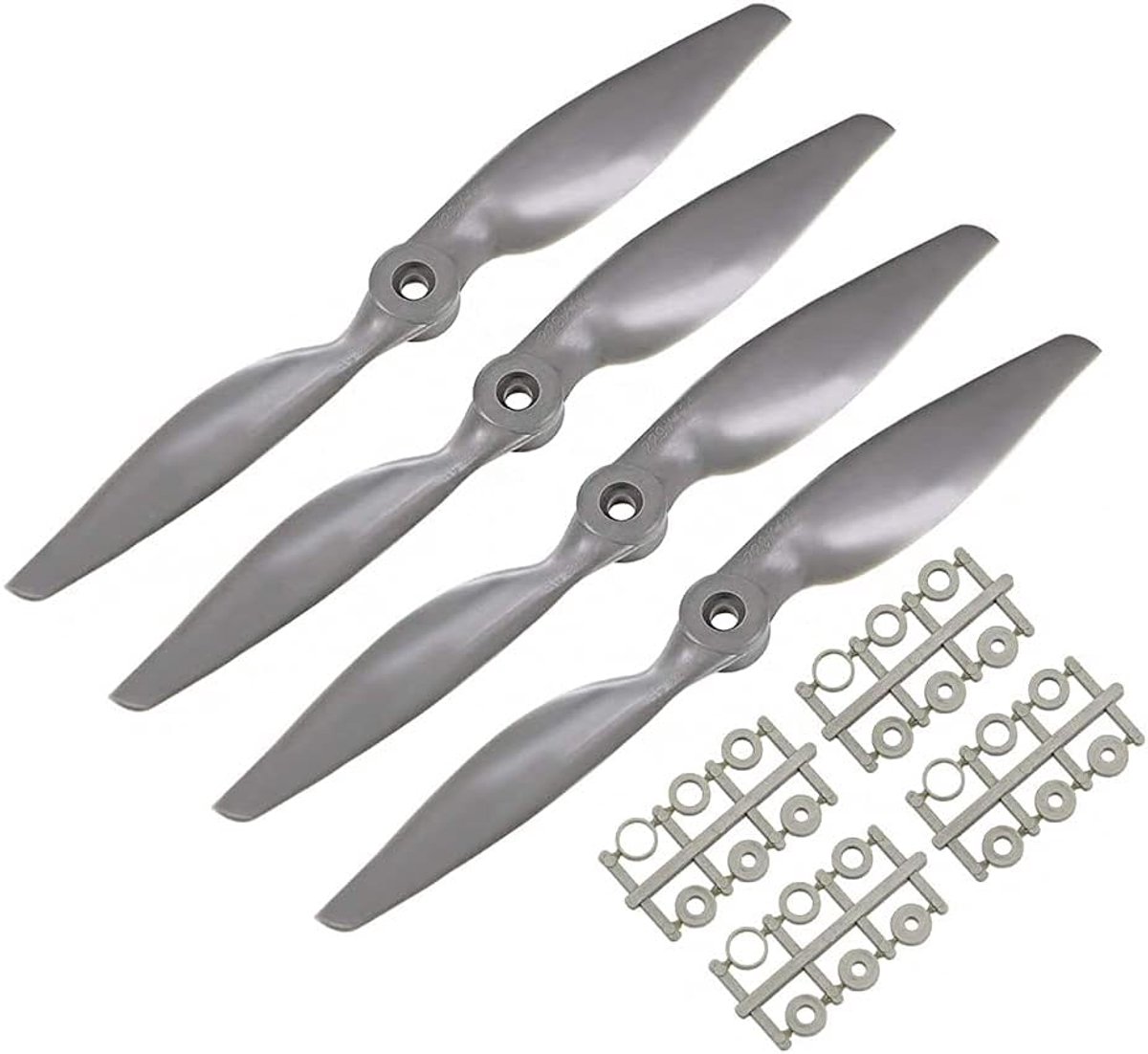 RC Propellers 7x5 Inch - 2-vane nylon grijs - lichtgewicht voor vliegtuig - ShopVlot