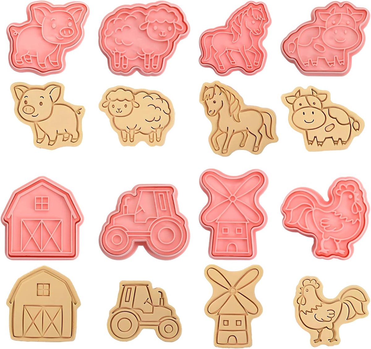 8-delige koekjesuitstekers set - schattige diervormen - perfect voor kinderen - inspireert creativiteit - ShopVlot