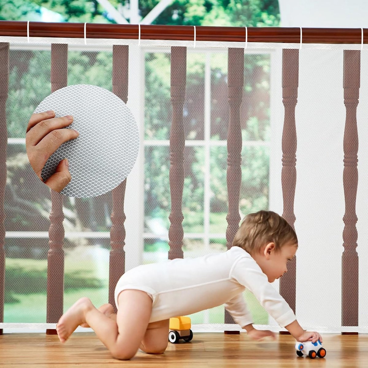 Trapbeschermingsnet voor kinderen 2 m x 78 cm - Duurzaam - Met 4 anti-collisie hoeken - ShopVlot